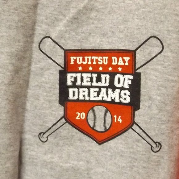 FIELD OF DREAMS, #14, RED/GRAY BASEBALL T-SHIRT, SIZE 3XL, FIJITSU - Picture 2 of 3